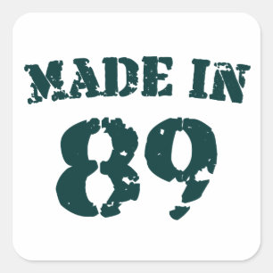 Made In 1989 Square Sticker