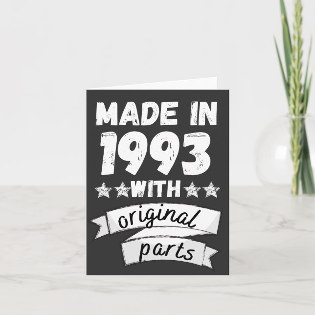 made in 1993 with original parts, note card (Front)