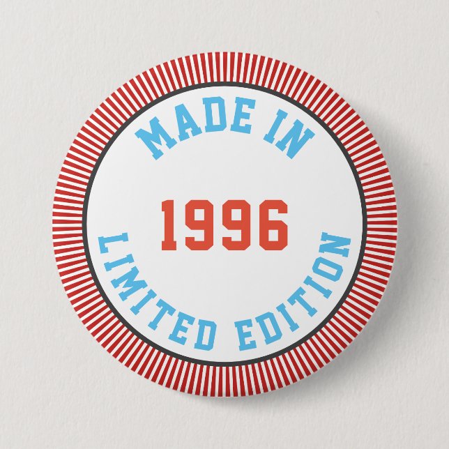 Made in 1996 3 inch round button (Front)