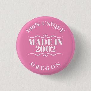 Made in 2002 1 inch round button
