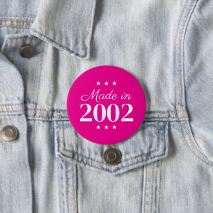 Made in 2002 Limited Edition Text 3 Inch Round Button