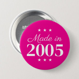 Made in 2005 Limited Edition Text 3 Inch Round Button