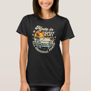 Made In 2011 All Original Parts Retro Style Sun    T-Shirt