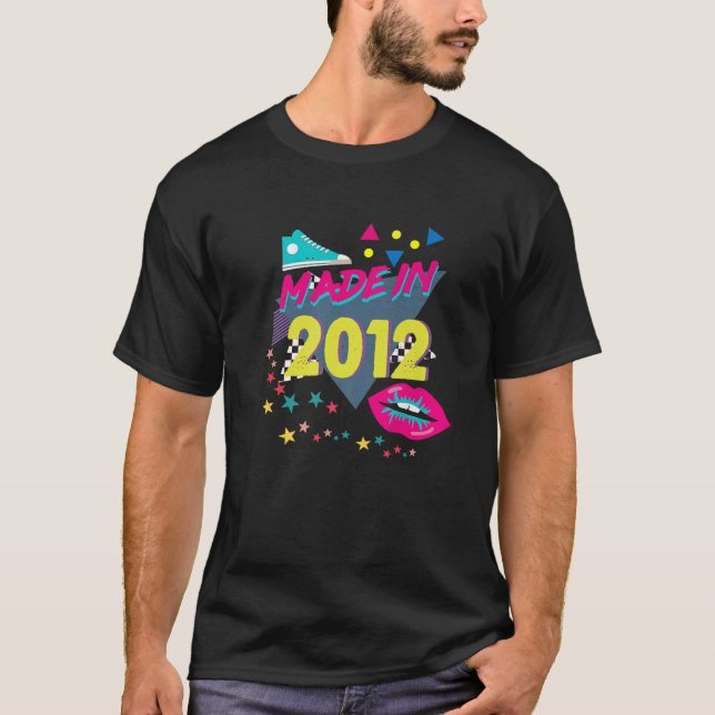 Made In 2012 10Th Birthday 80S 90S 1990S 1980S Nos T-Shirt (Front)