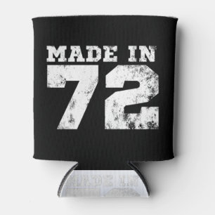 Made In 72 50th Birthday Can Cooler