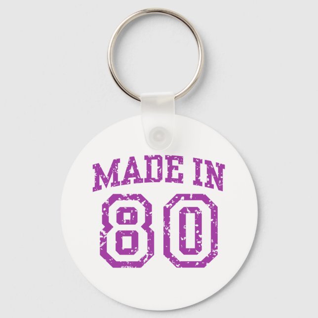 Made in 80 keychain (Front)