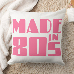 Made in 80s throw pillow