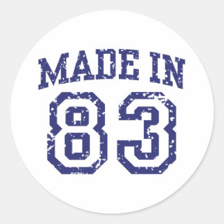 Made in 83 classic round sticker
