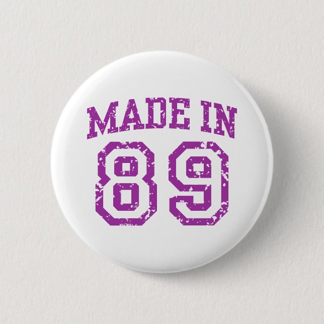 Made in 89 2 inch round button (Front)