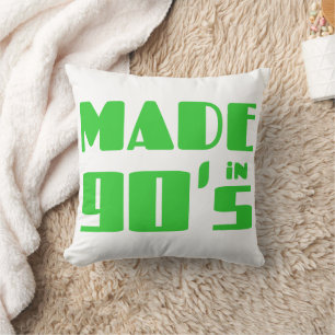 Made in 90's throw pillow