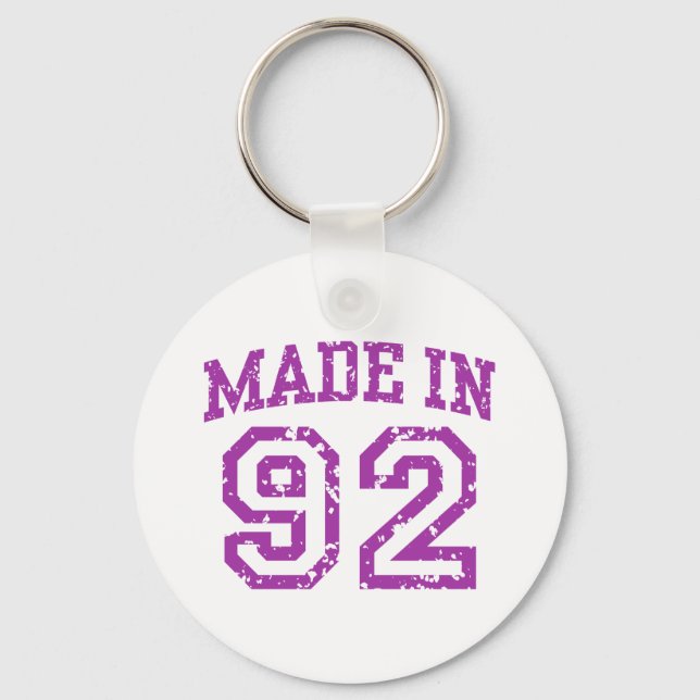 Made in 92 keychain (Front)