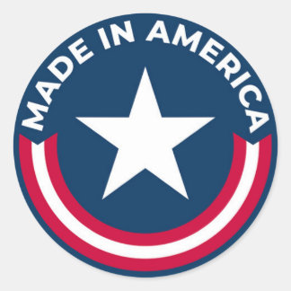 Made in America Classic Round Sticker