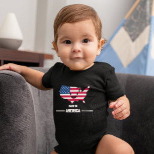"Made in America" Personalized Baby Bodysuit