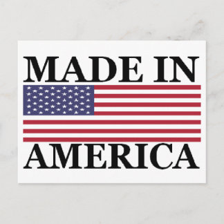 MADE IN AMERICA POSTCARD
