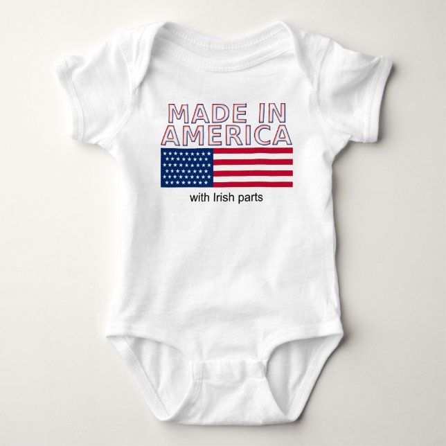 Made In America USA Funny Romper (Front)