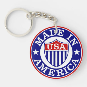 Made In America USA Keychain