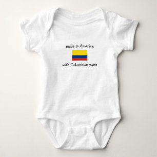 made in America with Colombian parts Baby Bodysuit