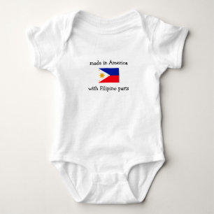 made in America with Filipino parts Baby Bodysuit