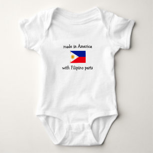 made in America with Filipino parts Baby Bodysuit