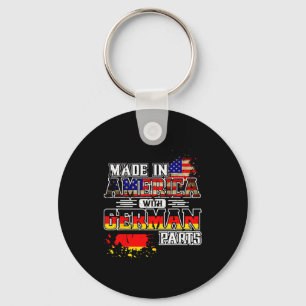 Made In America With German Parts  Keychain