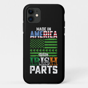 Made in America with Irish Parts St Patrick's Day iPhone 11 Case