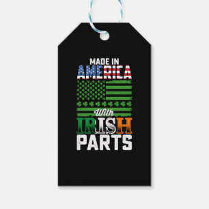 Made in America with Irish Parts St Patrick's Day Gift Tags