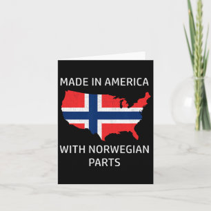 Made In America With Norwegian Parts - Norway And  Card