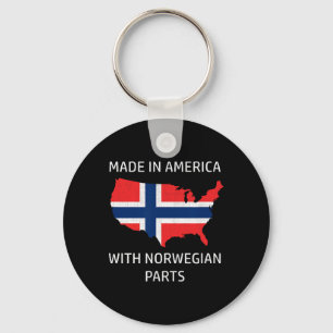 Made In America With Norwegian Parts - Norway And Keychain