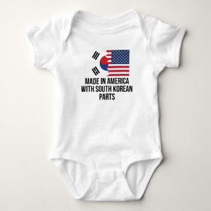 Made In America With South Korean Parts Baby Bodysuit