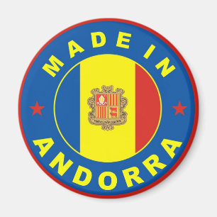 made in andorra country flag label magnet