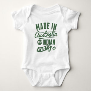 Made In Australia With Indian Parts Baby Bodysuit