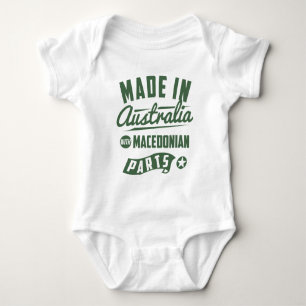 Made In Australia With Macedonian Parts Baby Bodysuit