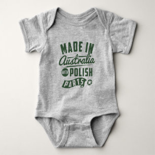 Made In Australia With Polish Parts Baby Bodysuit
