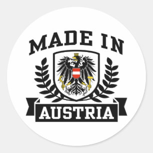 Made In Austria Classic Round Sticker