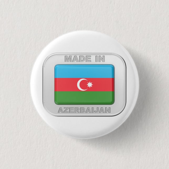 Made in Azerbaijan 1 Inch Round Button (Front)