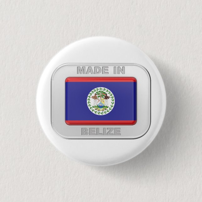 Made in Belize 1 Inch Round Button (Front)