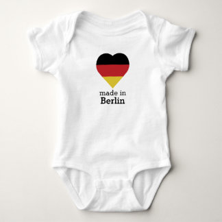 Made in Berlin heart flag Germany Deutschland Baby Bodysuit