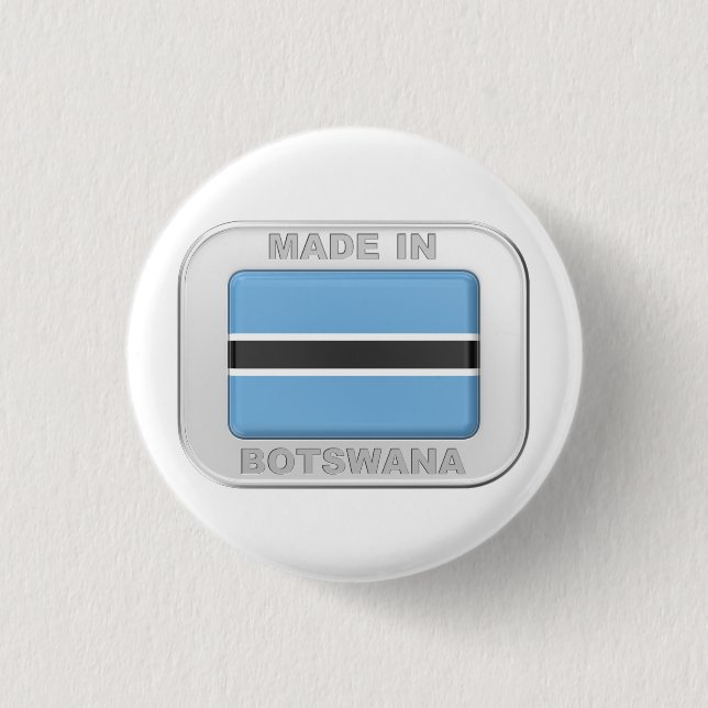 Made in Botswana 1 Inch Round Button (Front)