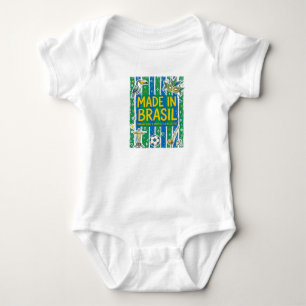 Made In Brasil Cultural Icons Colorful Design Baby Bodysuit