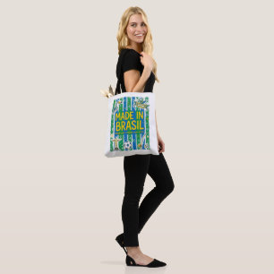 Made In Brasil Cultural Icons Colorful Design Tote Bag