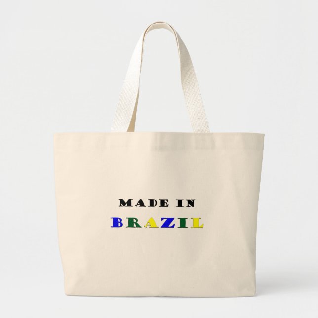 Made in Brazil Large Tote Bag (Front)