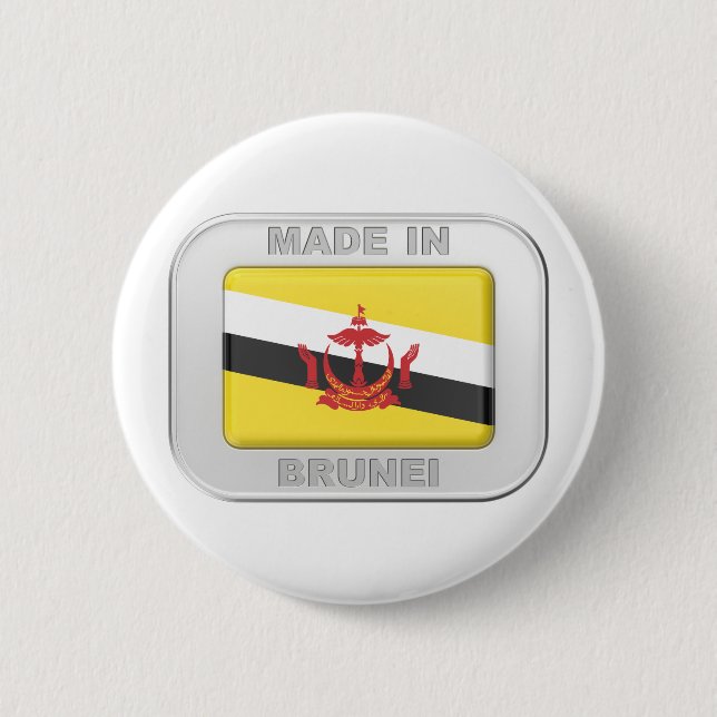 Made in Brunei 2 Inch Round Button (Front)