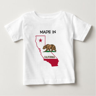 Made in California - Silhouette and Flag Baby T-Shirt
