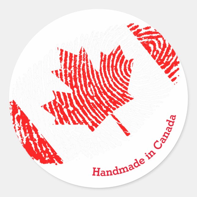 Made in Canada, Canadian product package sticker (Front)
