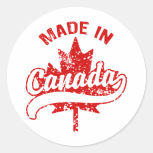 Made In Canada Classic Round Sticker