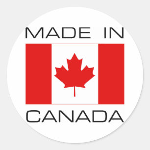 Made In Canada Classic Round Sticker
