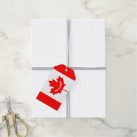 Made in Canada gift tags with Canadian flag