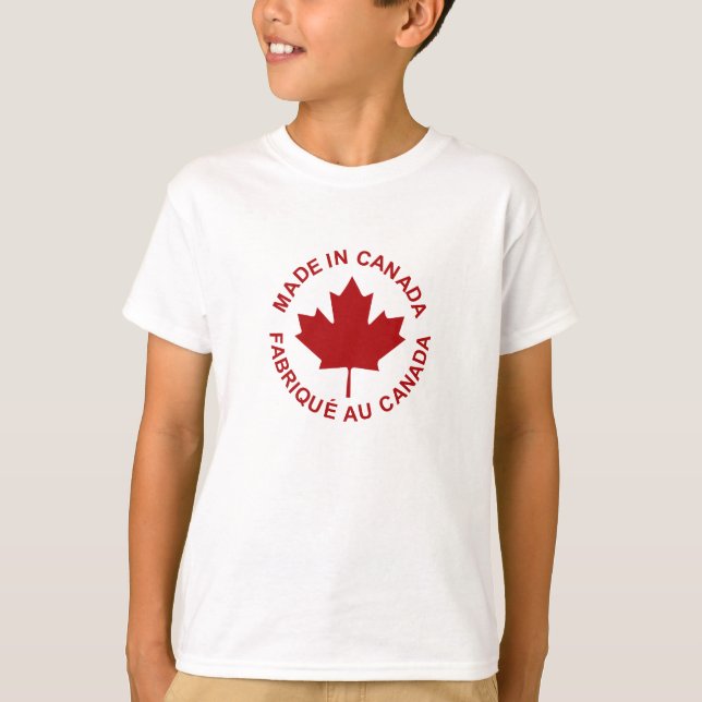 Made In Canada Kids T-shirt (Front)