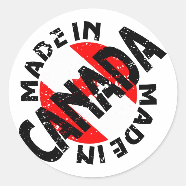 Made In Canada Label Stickers (Front)