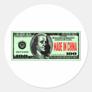 MADE IN CHINA CLASSIC ROUND STICKER